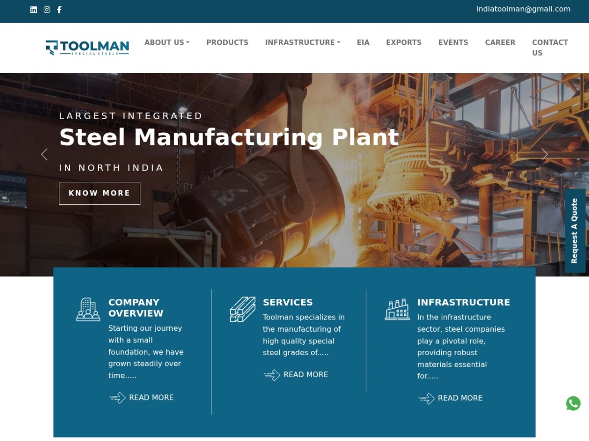 Toolman Special Steels website